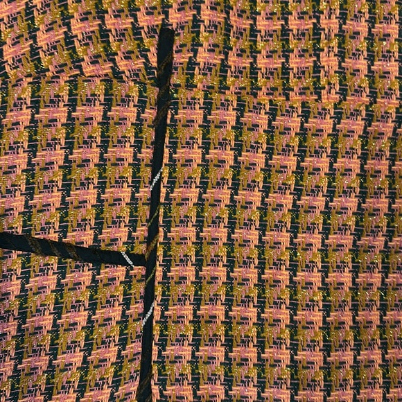 NEW Anthropologie Pink Tan Tweed Sheath Dress & Blazer, Size 14 - Picture 6 of 11